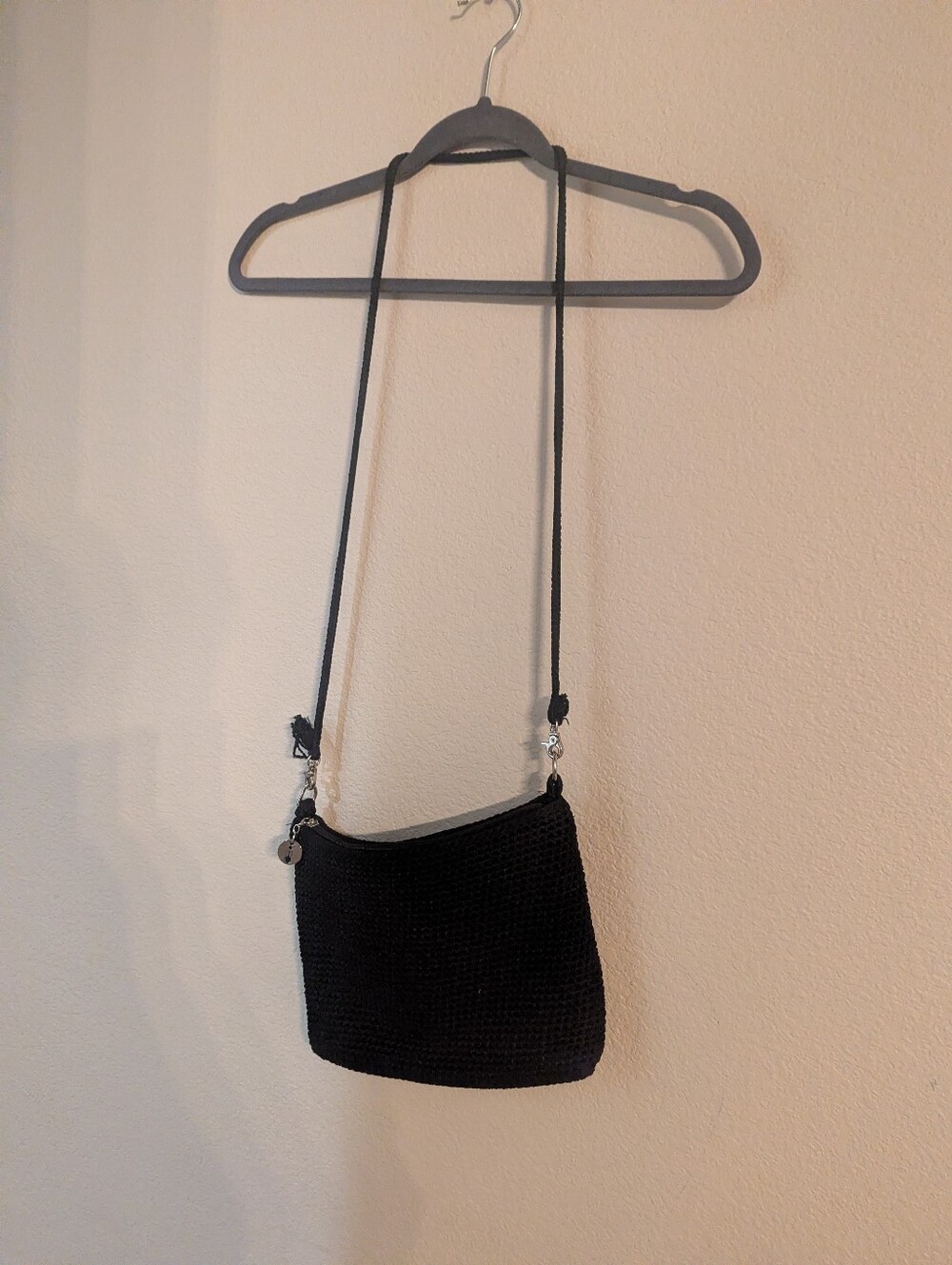 The Sak Black Woven Crossbody Bag